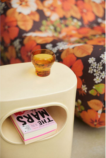 Round Side Table Cream L26xW36xH39cm.