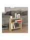 Rectangular Side Table Silvanus Wooden Sapphire Oak L51xW17.5xH49cm