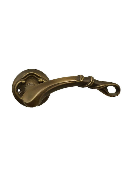 Türgriffe Rosette Handgefertigt Poggi Mariani Nodo Matt Bronze Links Sicherheit Zylinder