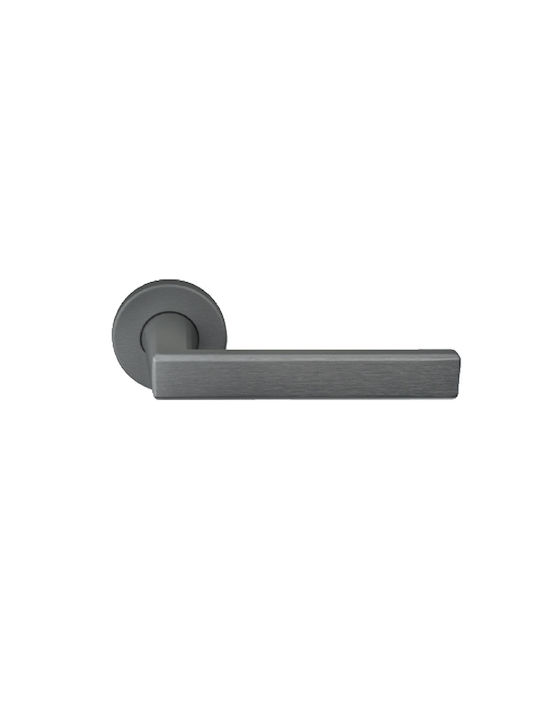 Middle Door Lever Rosette Arieni Ponza Pair Anthracite