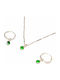 Amalfi Accessories Set with Necklace & Earrings from Silver with Stones
