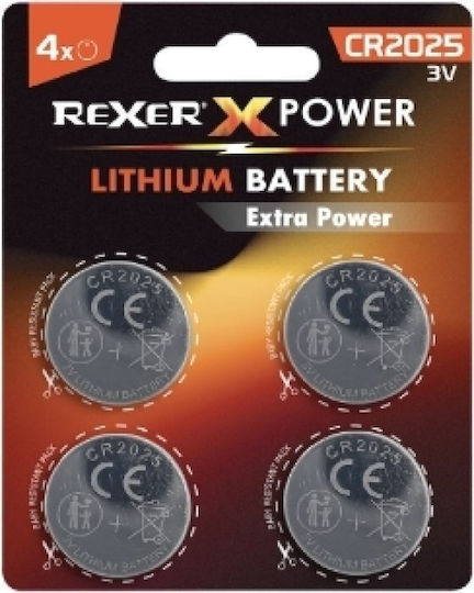 Rexer Rexer Rxba2-20254p Baterii Litiu pentru ceasuri CR2025 3V 4buc