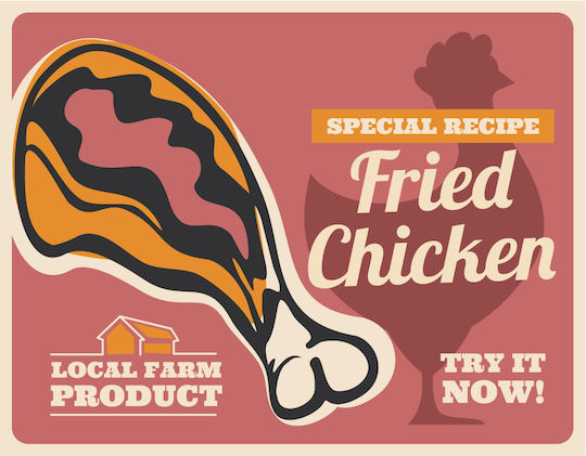 Semnătură Decorativă "fried Chicken" 20x15,5