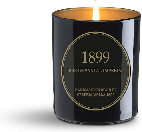 Aromatische Kerze Bois De Santal Imperial 230g Schwarzes Glas 8x8x9 Cereria Molla