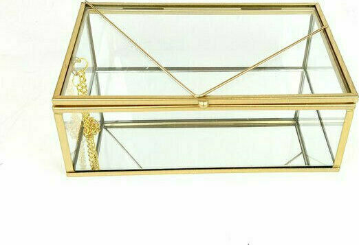 Metallic Glass Box 17.5x11.5x6cm Gold Metallic Glass Box 17.5x11.5x6cm Gold