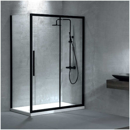 Καμπινα Ντουζιερας Devon Noxx Slider Black Matt Clean Glass 170/174-177 Sl2f 170c-400 & 2 Τμχ F3/195-400