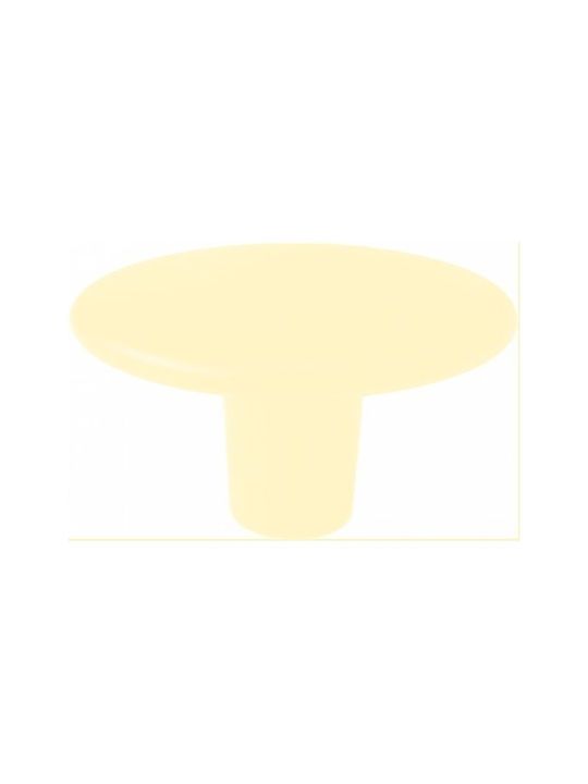 Buton Plastic Ecru Lucios 5cm