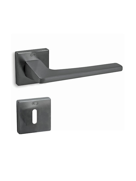 Lever Rosette N1495 Matt Graphite 131mm Piece Right Front Door
