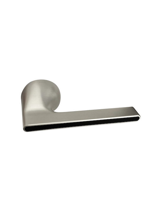 Door Handles Rosette Zb Yalis 84266 Matte Stainless Steel Matte Black Cylinder Security Pair