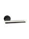Türgriffe Rosette Zb Yalis 84267 Satinierte Schwarz Nickel Weiß Leder WC Verschluss Paar