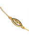 Amalfi Accessories Women's Bracelet with design Eye made of Silver Gold Plated