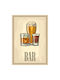 Πινακίδα Bar 20χ14 25χ18 30χ21 Beige