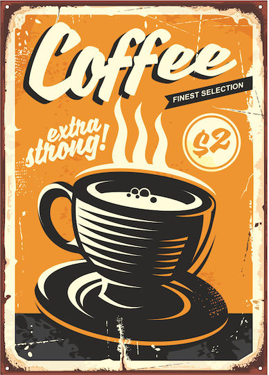 Placă Decorativă "coffee Extra Strong" 30x21