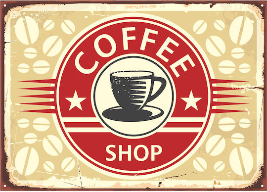 Decorative Sign "coffee Shop" 2 30x21