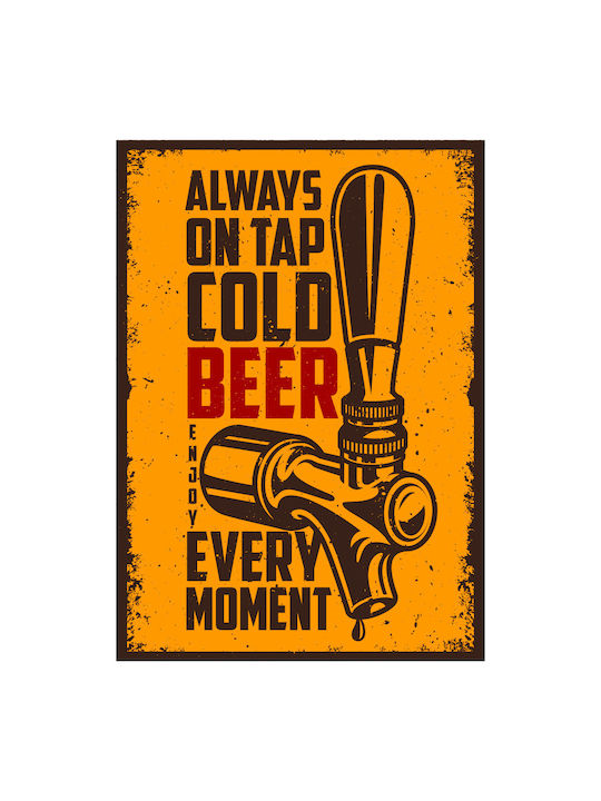 Διακοσμητική Πινακίδα "cold Beer" 40x28
