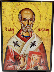 Icoană Sfântul Nicolae Lemn 25x18