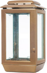 Gedenkornament Kerzenleuchter Quadratisch Aluminium 15x15x27cm