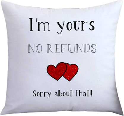 Decorative Throw Pillow Saint Valentine Im Yours 45 x 45 cm Filling