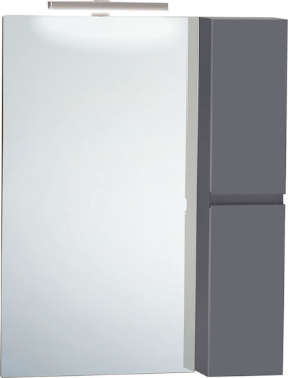 Καθρέπτης Ντουλάπι Απλίκα Led Probagno 907amb 70x12x90υ Mdf Γκρι