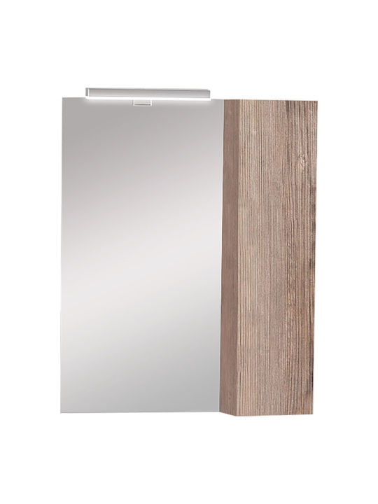 Καθρέπτης Ντουλάπι Απλίκα Led Probagno 960amb 60x14x75υ Mdf Γκρι