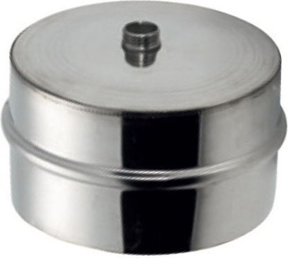 Cleaning Cap Single Wall Chimney Pipe Stainless Steel Diameter 100 Aisi 304 Ba Airduct Hellas