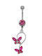 Amalfi Accessories Pink Gold Plated Steel Belly Button Piercing