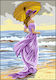 Gobelin L Printed Light Blue Embroidery 60x45cm