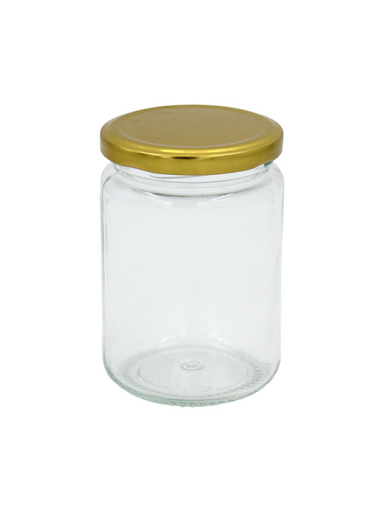 Keskor General Use Glass Transparent Vase with Lid 360ml 1 Piece