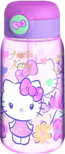 Stor Bottle Kids Water Bottle Hello Kitty Plastic with Straw 510ml