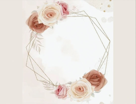 Guest Book Polygons Roses Bea180 Rin-bea180