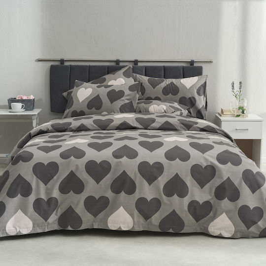 Charalambidis Textiles Duvet Cover Single 160x240 Salonica Grey