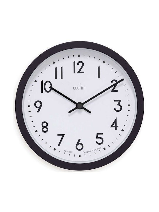Acctim Ceas de Perete Plastic Negru 20x4.2cm