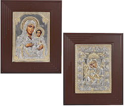12-1390 Religiöse Heiligenikone Goldener Rahmen Riese Holz-Metall 47x39cm 12-1390 Religiöse Heiligenikone Goldener Rahmen Riese Holz-Metall 47x39cm