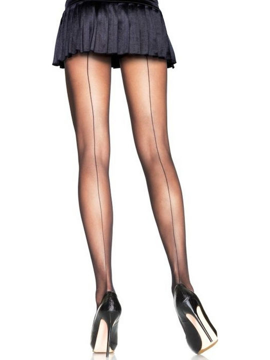 Leg Avenue Plus Size Backseam Sexy Καλσόν Μαύρο