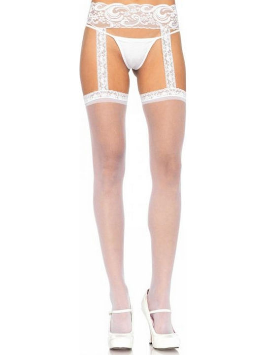 Leg Avenue Sheer Thigh Highs Sexy Καλσόν Λευκό
