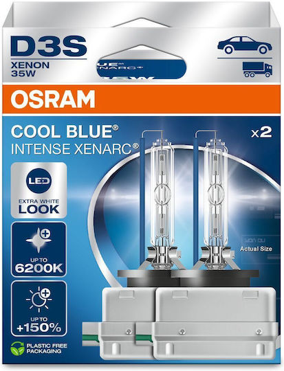 Osram Лампи Автомобила Cool D3S Ксенон 6200К Хладно бяло 42V 35W 2бр