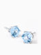 By Queen Silver Stud Earrings Topaz