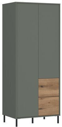 Double Door Novfera 107 75x58x188cm Black, Oak, Green Double Door Novfera 107 75x58x188cm Black, Oak, Green