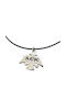 Aris Dentopoulos Jewellery Δικέφαλος Κολιέ από Ασήμι Μαύρο