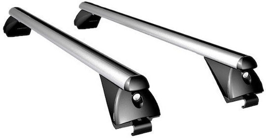 Bare De Acoperiș Din Aluminiu 120 Cm Pentru Opel Astra 2004-2010 Set Cu Picioare Argintii