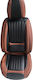 Universal Car Seat Covers Set Eco-leather Black Brown Front-back