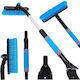 Telescopic Car Scraper Folding Brush 2 in 1 Windows Ice & Snow Adjustable Length 57 to 72 Cm