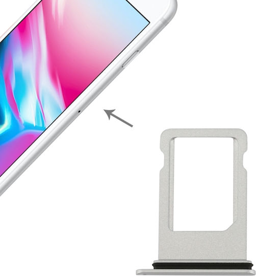 Suport Card SIM Tăvi SIM/SD Pentru Telefoane Mobile iPhone 8 Argintiu