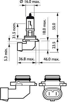 Philips Лампи Автомобила & Мотоциклета Vision HB4-9006 Обикновени 12V 51W 1бр