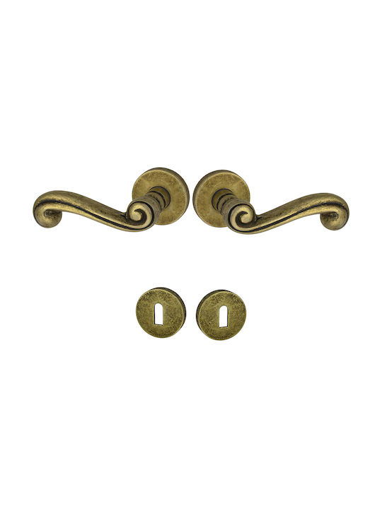 Viobrass Door Handles Pair 2 Pieces Rosette No ...