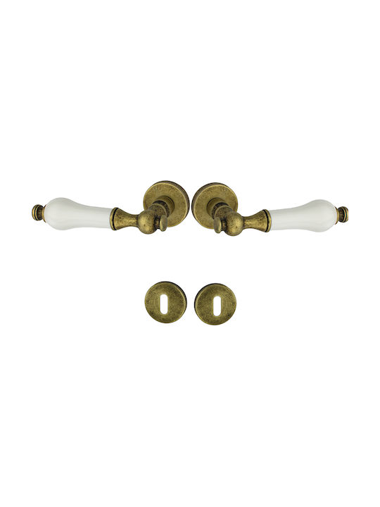 Viobrass Door Handles Pair 2 Pieces Rosette No ...
