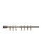 Extendable Brass Curtain Pole Rings Matt Nickel 700-8080 80-110cm Metalor