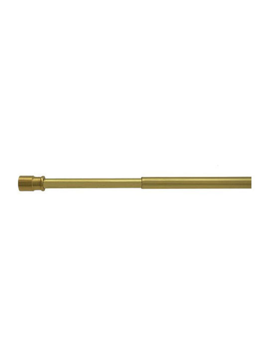 Extendable Brass Curtain Pole Without Rings Gold 700-1s45 45-75cm Metalor