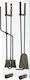 ZogoMetal Kaminbesteck-Set T07-1230 Braun Olive