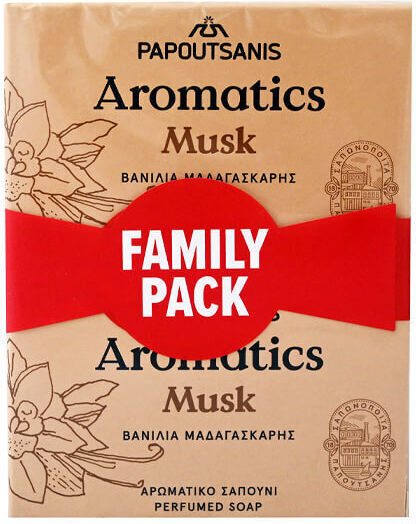 Papoutsanis Musk Μπάρες Σαπουνιού 4x100gr